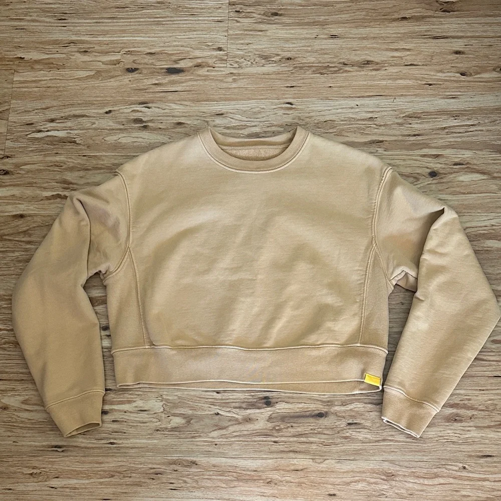 Mustard Yellow Crewneck Sweatshirt for Women XS Yellow Label - Picture 1 of 5